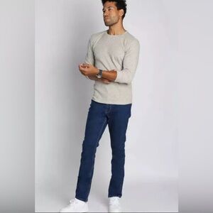 New JACHS NEW YORK Straight Leg Comfort Fit Stretch Denim Jeans Blue 40 x 32